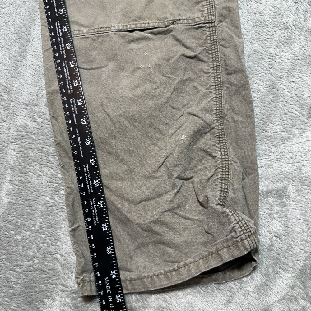 Carhartt B195 LBR Double Knee Canvas Carpenter Work Pants Brown Distressed 36x35 - Picture 16 of 16